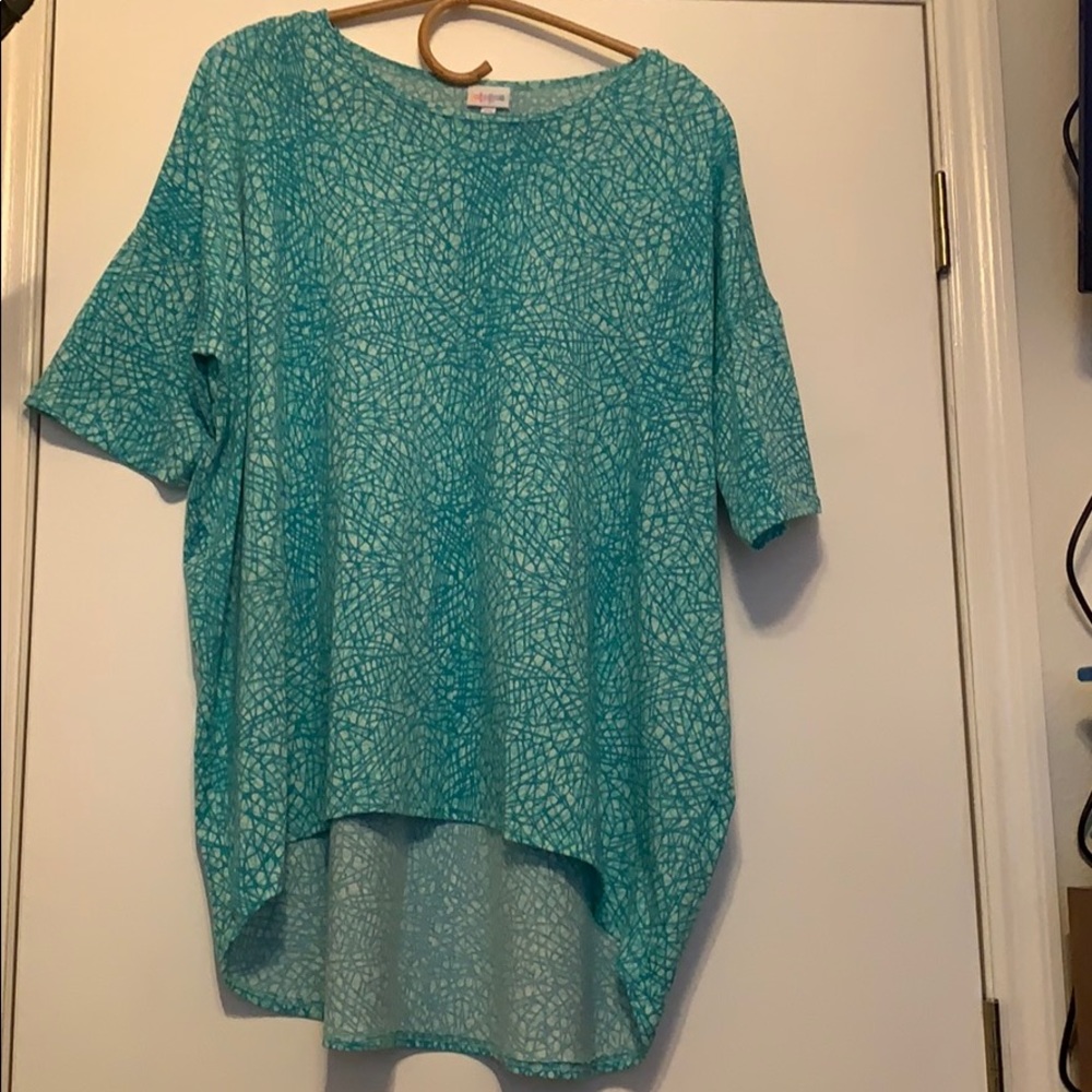 LuLaRow hi-low green shirt, sz 3X